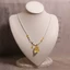 Dây chuyền xương đòn Dainty dành cho nữ- Hạt pha lê màu trắng-Mặt dây chuyền cáo chín cánh Citrine-Mọng lượng nhẹ Thân thiện với da