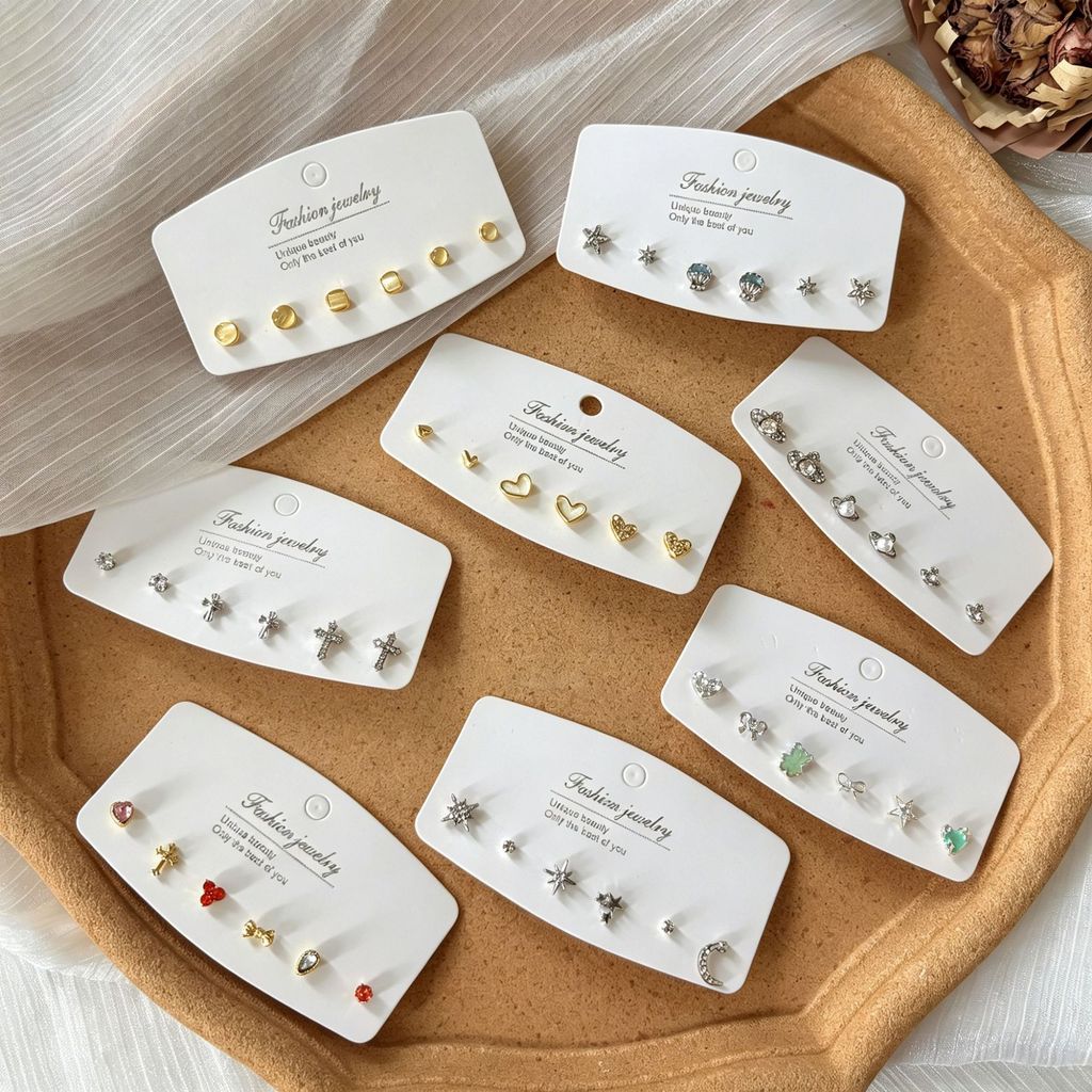 3 Cái / bộ Phong Cách Mới Hoa Phù Hợp Với Bông Tai Người Phụ Nữ Tình Yêu Pháp Bông Tai