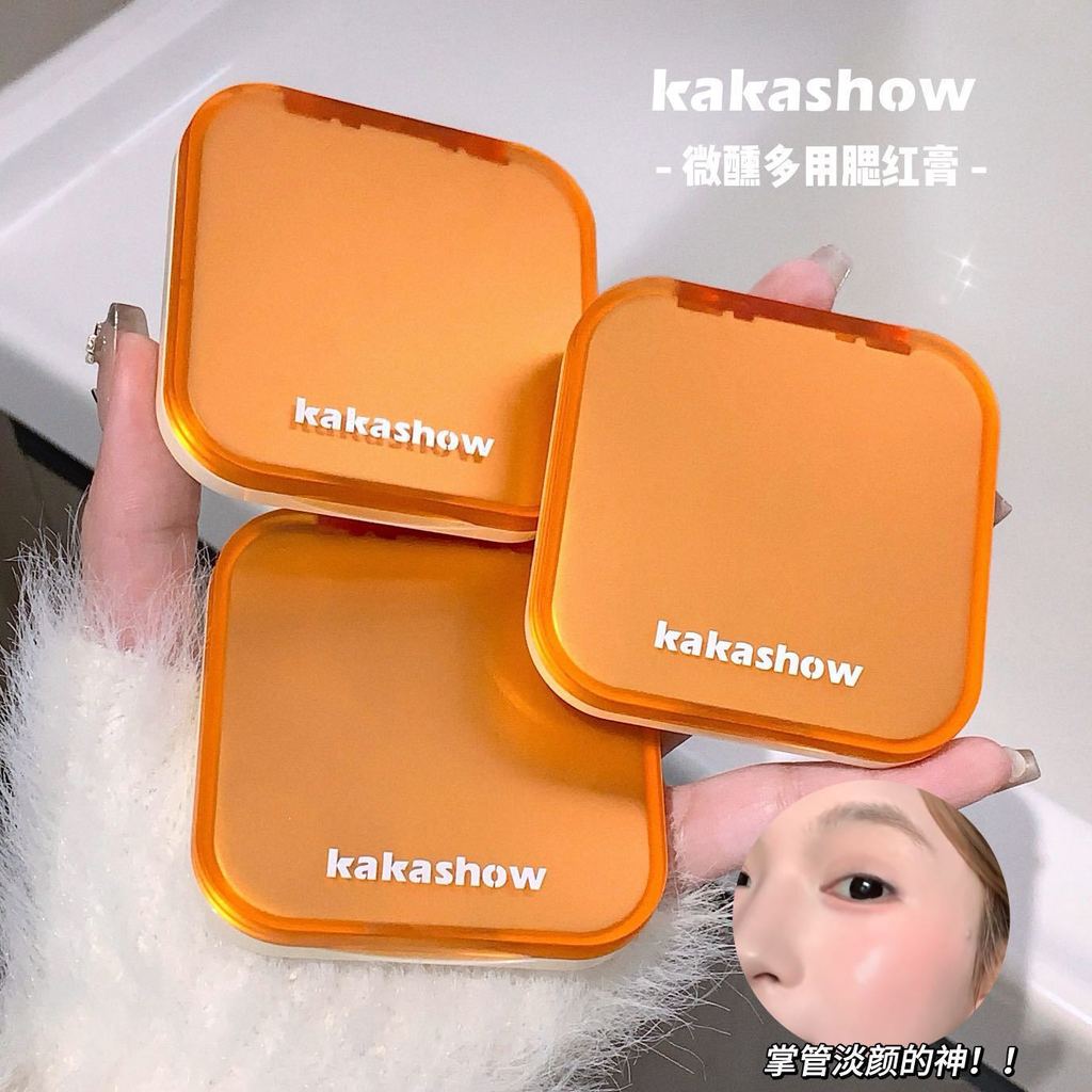 Phấn má dạng kem kakashow - 【Tông nở】 matte, màu nude tự nhiên, tán đều, giúp da sáng bừng sức sống