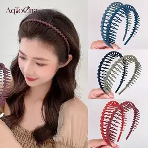 AqToCna Nữ Đơn Giản Nhiều Màu Sắc Mờ Răng Băng Đô Quấn Tóc Gãy Hoàn Thiện Tóc Ngoài Trời Vòng Mũ Phụ Kiện Tóc Thời Trang AqToCna