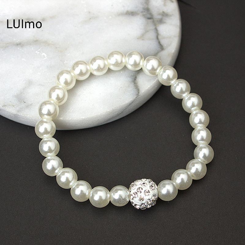 LUImo 3in1 Bộ Nữ Cô Dâu Cưới Bộ Kim Cương Giả Ngọc Trai Giả Nelace Vòng Tay Bông Tai Dự Tiệc Trang Sức Quà Tặng SBS