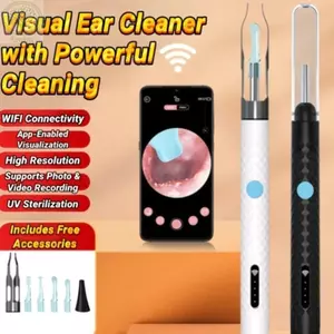 Máy làm sạch tai AMBU, Tai nghe trực quan sạc USB, Di động có đèn LED Camera Kết nối WIFI Công cụ làm sạch tai nội soi