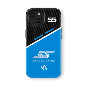 F1 Đen Xanh Không. 55 Rider Thích hợp cho iPhone 17ProMax 16Pro 15 11 12 13 14 xs XR 17Air Vỏ bảo vệ hai lớp chống sốc Vỏ điện thoại