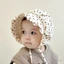 Trẻ Sơ Sinh Cho Bé Mũ Chống Nắng Vintage Chấm In Ruffle Viền Nắp Bonnet Mũ Mũ Mũ Ngoài Trời