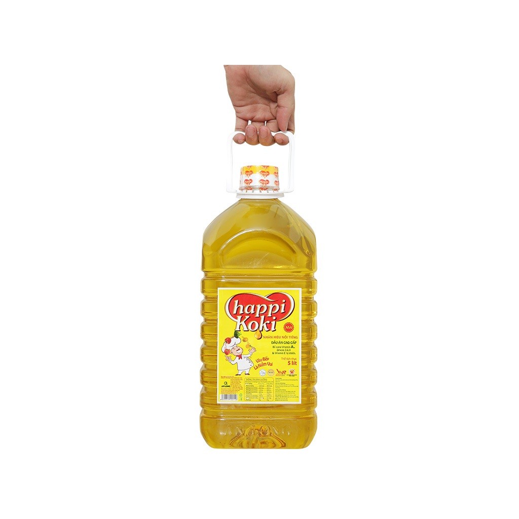 Dầu ăn cao cấp Happi Koki can 5 lít