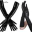 AqToCna Người Lớn Dài Bằng Sáng Chế Da Cosplay Phong Cách Gothic Hộp Đêm Biểu Diễn Găng Tay Halloween Trang Phục Phụ Kiện Găng Tay Chặt Gợi Cảm AqToCna