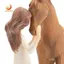 Quà tặng ngựa cho bé gái Tượng nhựa vẽ tay