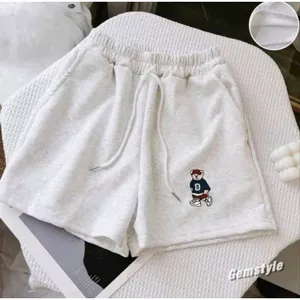 Quần short 2 da ép Hàn L1 chất dày, đứng dáng trẻ trung, họa tiết gấu xanh- chang3158.