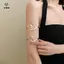 Vòng tay mở hình dạng sóng Trang sức thanh lịch tối giản dành cho nữ Đa năng cho công việc và du lịch [Mina]