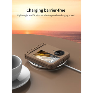 Ốp Lưng Cho OPPO Find N3 N2 Flip Matte Chống Vân Tay Full Bản Lề Ống Kính Bảo Vệ Màn Hình Thiết Kế Sạc Không Rào Chắn Vỏ Chống Sốc