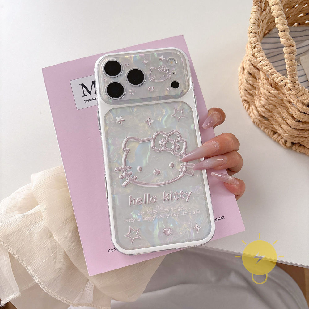 Phone Case For iPhone 17 Pro Max 16 15 TPU Star Kitty Aesthetic Korean Cute