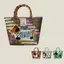 Tweeduj Retro Sọc Dachshund Cho Chó Túi Dệt Hợp Thời Trang Dễ Thương Túi Tote Dung Tích Lớn Tay Cầm Tre Thời Trang Túi Đựng Rau VN