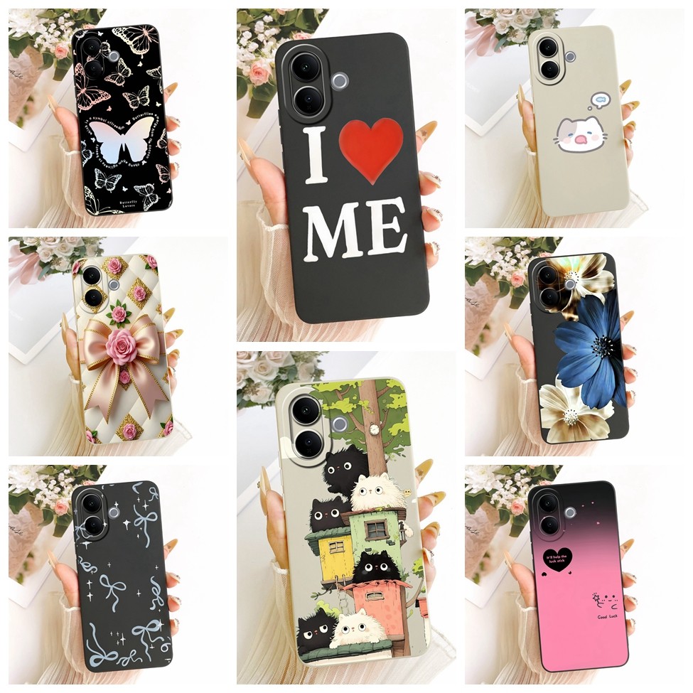 Dành Cho Vivo V60 Lite 4G V2530 V2549 5G V2529 Vỏ Cho Vivo V60 Lite 5G Ốp Lưng Silicon Thời Trang Mèo Dễ Thương Họa Tiết Vui Nhộn