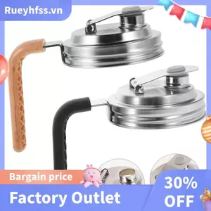 2 Chiếc Bình Miệng Rộng Bằng Thép Không Gỉ Đổ Nắp Vòi, Nắp Lọ Có Thể Tái Sử Dụng Cho Bóng Miệng Rộng Lọ