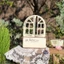 Arched Window Planter Đau khổ Hoàn thiện Vintage Iron Planter Giá đỡ cây trồng uncoveredTop Flower Trough Đế ổn định