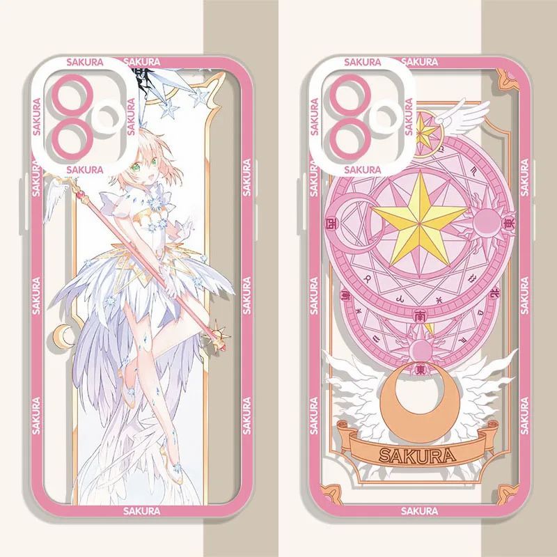 Ốp Điện Thoại Cho Xiaomi Redmi Note 15 Pro Plus 5G 13 12 4G Redmi A7 Pro 13C Ốp Lưng Anime Cardcaptor Sakura Dễ Thương Trong Suốt Chống Sốc Họa Tiết Bảo Vệ Ống Kính Hoạt Hình Mềm TPU Trong Suốt