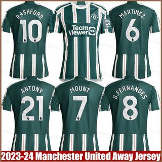 HQ2 Ma United Sân Khách Jersey Antony Martinez Mount Fernandes Rashford Sancho Thể Thao Tee Người Hâm Mộ Phiên Bản Plus Size QH1