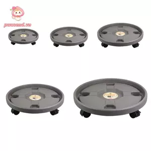 Bánh xe chậu hoa PWSEND, Cán với giá đỡ chậu hoa kết nối nước, Giá đỡ chậu hoa hạng nặng có thể di chuyển đa năng