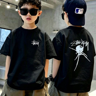 Áo Thun Trẻ Em Unisex In Nhện Thời Trang, Cotton Mềm, Áo Ngắn Tay, Phù Hợp Đi Học & Chơi, Cho Bé 3-12 Tuổi