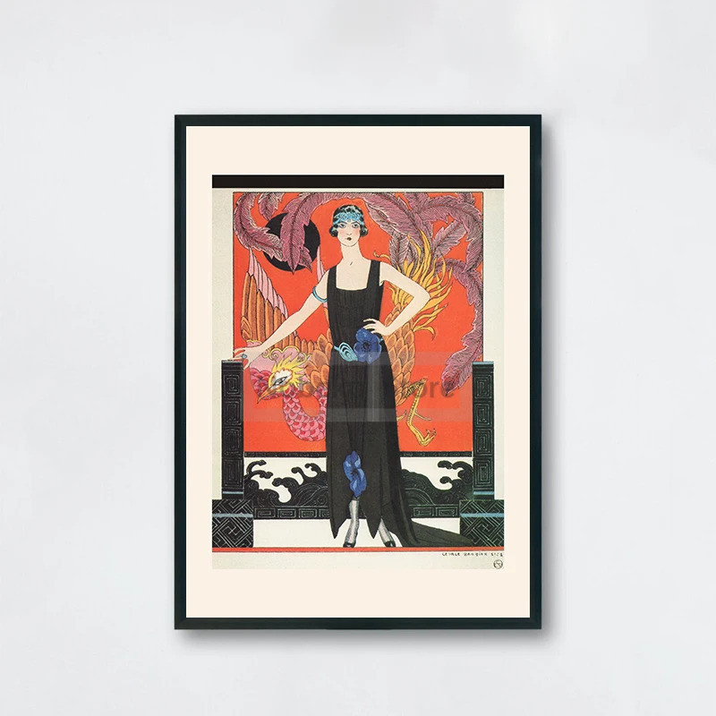 A1DE Vintage Pháp Deco Nghệ Thuật Minh Họa Poster Thời Trang Sang Trọng In Canvas Tranh Treo Tường Nghệ Thuật Hình Ảnh Phòng Nhà Trang Trí Thời Trang