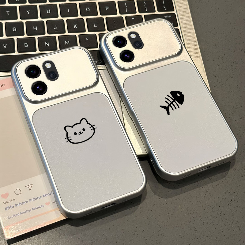 Ốp Lưng PBZZ Cho OPPO Reno 15 pro MAX reno15 Reno 15F 5g Vỏ Điện Thoại Lo Âu Vỏ Mềm Silicon Chống Sốc Thiết Kế Mới Thẩm Mỹ Cặp Đôi Mèo Hoạt Hình Dễ Thương DSCYGT1