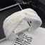 Che Tóc Trắng Đường May Off-White Rộng Vành Băng Đô Nữ Cao Cấp Xếp Ly
