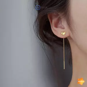 1 Cặp Xu Hướng Dây Dài sel Dây Xích Leo Ngôi Sao Trái Tim Hạt Mặt Dây Thả Bông Tai Cho Nữ Thẳng Treo Tai Trang Sức Mới