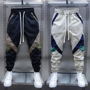 Quần Legging Khóa Màu Nam Mùa Hè Mỏng Co Giãn Eo Skinny Harem Quần