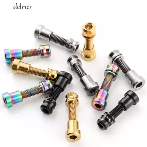 Bu lông khóa thân tay lái xe đạp DELMER, Hợp kim nhôm M5 * 17mm Đai ốc cố định thân xe đạp, Đai ốc khóa phuộc trước Ti Bu lông cố định M5x19mm Khóa xe đạp Vít Fastener Núi