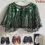 Khăn choàng VVDZA Đính cườm thời trang thập niên 1920 Trang trí Sequin đám cưới