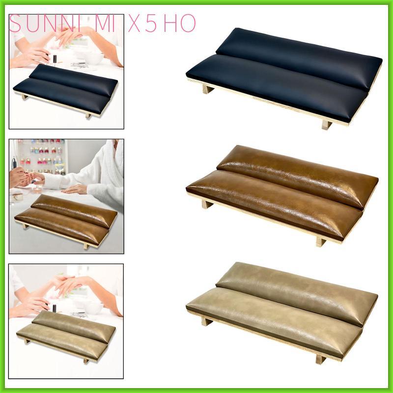 Gối Đệm Tay Làm Móng Tay Da PU Mềm Và Gỗ Đứng Cho Móng Tay Nghệ Thuật Phụ Kiện Trang Trí