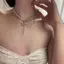 Ngọc Trai Nelace Zircon Bướm sel Mặt Dây Chuyền Khâu Ánh Sáng Sang Trọng Xương Đòn Dây Chuyền Nhẫn Dành Cho Nữ Thanh Lịch Món Quà Tinh Tế
