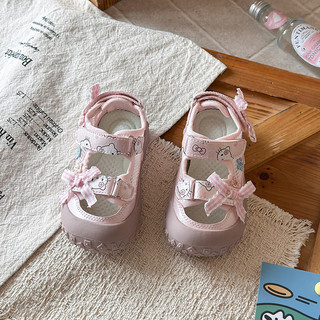Xăng đan Thể Thao Bé Gái Lưới Thoáng Khí Hello Kitty Nơ Trẻ Em Giày Đa Năng Mùa Hè 2026 Mới Trẻ Em Giày Ngoài Trời Đế Mềm