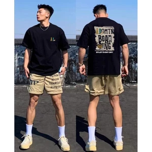 Áo Thun Nam Cotton 100% Chất Lượng Cao In Nhân Vật Hoạt Hình Phong Cách Streetwear Form Rộng Mát Mẻ