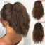 DELMER Đuôi ngựa gợn sóng ngắn, Phần mở rộng đuôi ngựa chịu nhiệt Dây rút Đuôi ngựa xoăn, Phụ kiện tóc Tổng hợp Vô hình Tự nhiên Đuôi ngựa Thiết bị tóc Sử dụng hàng ngày