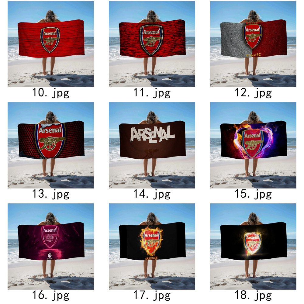 Arsenal F.C. Khăn tắm vách ngăn Logo câu lạc bộ bóng đá, Khăn tắm bể bơi đi biển, Quà tặng kỷ niệm sinh nhật