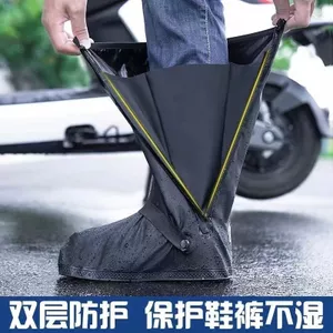 Vỏ Giày Chống Mưa Ngoài Trời Chống Thấm Nước Giày Ống Cao Ống Dài Đi Xe Đạp Giày Đi Mưa Nam Dày Chống Mài Mòn Giày Chống Mưa