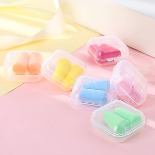 2 Nút Bịt Tai Chống Ồn Chống Nước Đa Sắc Có Hộp Nhựa Tái Sử Dụng Lâu Dài Tiện Lợi -PST99