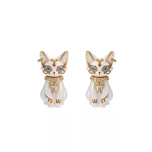 Thiết Kế Ban Đầu Pharaoh Ai Cập Bông Tai Mèo Đen Bông Tai Nữ Niche Thiết Kế Cao Cấp Ánh Sáng Sang Trọng Bông Tai Phụ Kiện Nữ