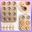 Khuôn Bánh Donut Lỗ DIY Sô Cô La Bánh Ngọt Món Tráng Miệng Bánh Quy Muffin Dụng Cụ Handmade Phụ Kiện Nhà Bếp 6 Cốc Đen