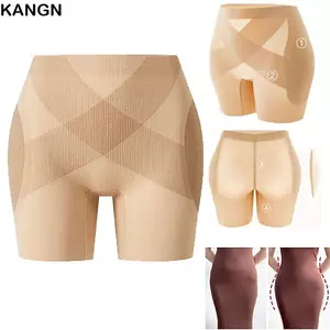 Quần lót định hình KANGN, Quần nâng mông liền mạch thoáng khí eo cao, Quần nâng mông liền mạch chất lượng cao nâng mông màu đen
