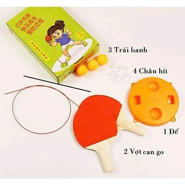 Bóng bàn tập phản xạ - Cột đánh bóng bàn giao đấu thông minh, phản xạ cho trẻ