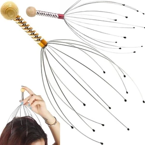 Cây Gãi Đầu Bạch Tuột Massage Đầu Cầm Tay 12 Nhánh Châm Cứu Thư Giãn Giúp Tuần Hoàn Máu