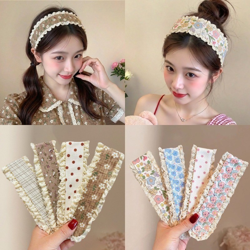 Băng Đô Miếng Dán Tóc Velcro Magic Dán Hoa Dễ Thương Thời Trang Hàn Quốc - Phụ Kiện Tóc