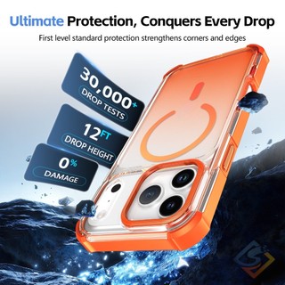Ốp từ tính trong suốt Gradient sang trọng cho iPhone 17 Pro Max 16 15 14 13 12 11 Pro Max PC siêu mỏng Vỏ bảo vệ chống sốc chống rơi