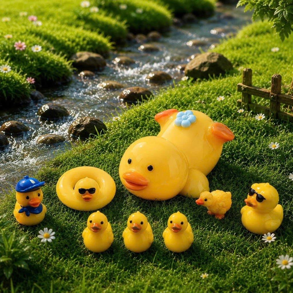 [ĐỘC QUYỀN] Set Charm Gia Đình Phao Vịt🐥🌼💛- Bộ 8 Charm Phao Vịt gắn dép siêu hot trend hè 2026 dễ thương hết nấc