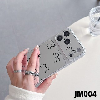 Ốp Gương Trang Điểm Black Line Puppy & Cat Paw Cho Samsung Galaxy S26 S25 Edge S24 S23 S22 S21 Plus FE Note 20 Ultra 5G 4G Dễ Thương Chó Hoạt Hình Bé Gái Vỏ Mềm Mờ