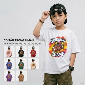 Áo thun bé trai in hình cute, bé từ 2-12 tuổi, thấm hút mồ hôi, mềm mịn, phong cách Hàn Quốc, dễ phối đồ, Size