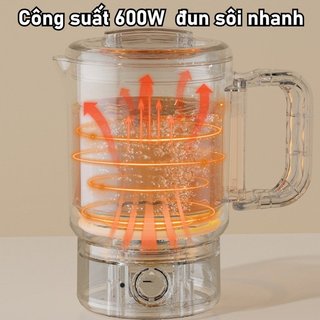 Ấm đun nước điện di động Nồi du lịch Mini bằng thép không gỉ 304 Cách nhiệt Chuyến đi gia đình nhỏ gọn