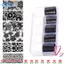 EBINLANDS 2.5 * 60 cm Móng Tay Nghệ Thuật, Phong Bì Đen Trắng Dán Móng Tay, Hot Transfer Leaf Full Flower Dính Ren Chuyển Đề Can DIY Làm Móng Tay